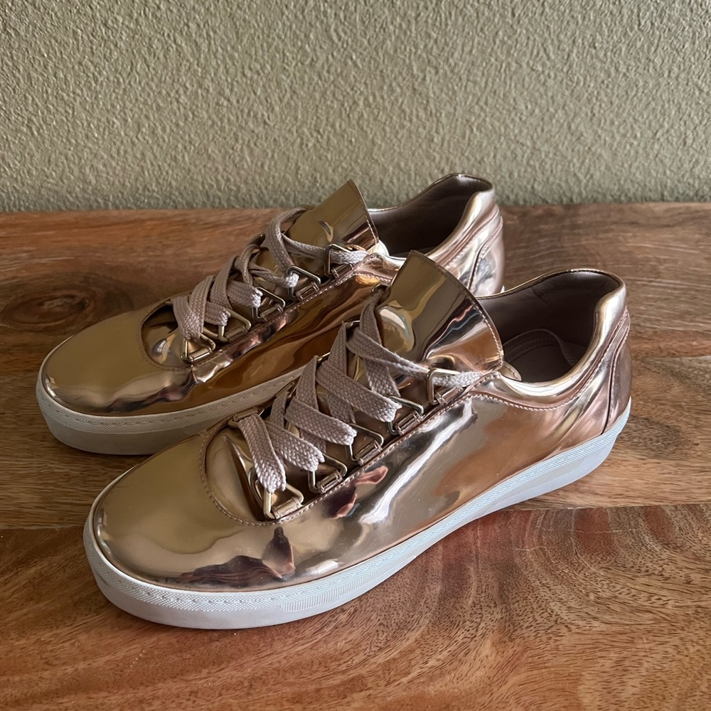 Stuart Weitzman Rose Gold Gaming Sneaker 7